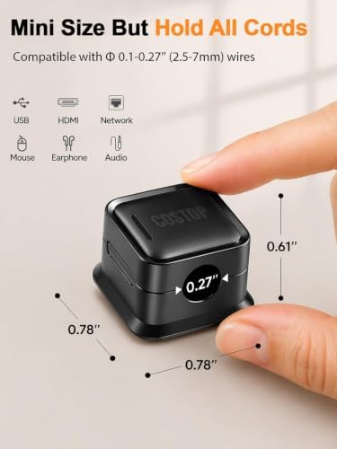 9 Pack Cord Organizer Magnetic Cable Clips Adhesive Wire Management 1s Lock - Image 5