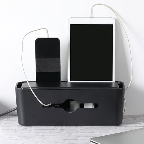 Bates- Cable Management Box, Small, Cable Organizer Box, Cord Organizer Box, Cable Box Organizer, Cord Management Box, Cord Hider Box, Cord Box for Wires on Floor, Power Strip Cover Box Baby Proof - Image 7