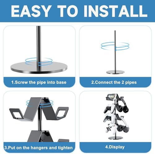 Controller Holder 4 Tier,Headphone Stand for Xbox PS5 PS4 - Image 4
