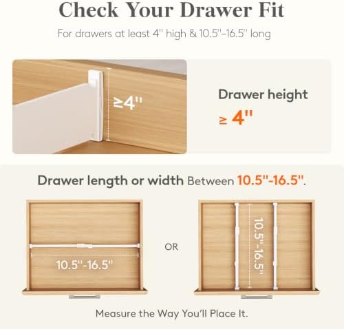Lifewit 16 Pack 4" High Drawer Divider, Adjustable Drawer Organizer Clothes - Image 4