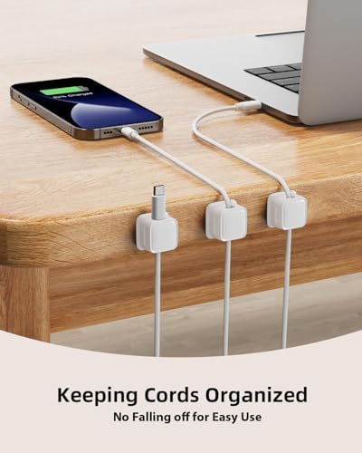 9 Pack Cord Organizer Magnetic Cable Clips Adhesive Wire Management 1s Lock - Image 2