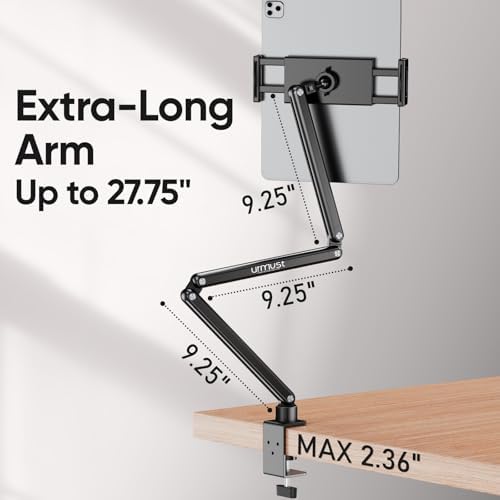 Tablet Stand for Desk, Adjustable iPad Holder for Bed, 4.7"-15.6" - Image 5