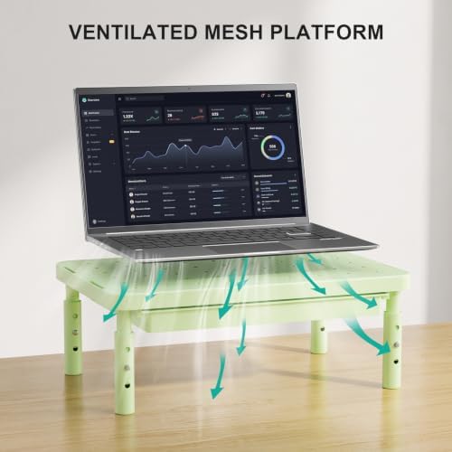 WALI 3 Height Adjustable Computer Monitor Stand with Storage, up to 44 lbs - Image 4