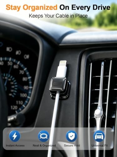 16 Pack Cord Organizer Magnetic Cable Clip Adhesive Wire Management 1s Lock - Image 3