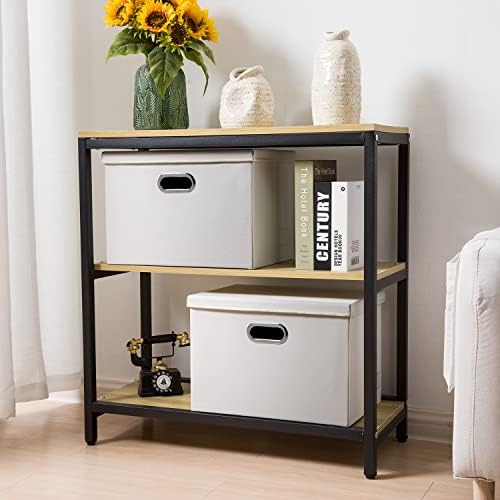 Leather Foldable Storage Bins with Lids,Closet Storage Boxes 40L - Image 2