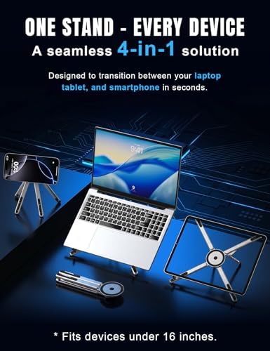 Laptop Stand - Portable Tablet Riser iPad Desk Mount, Silver - Image 3