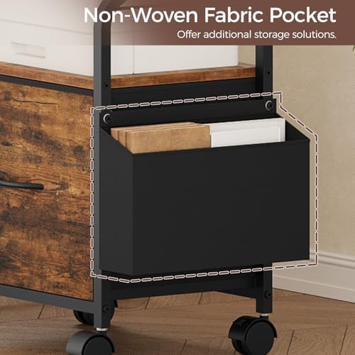 MAHANCRIS Small File Cabinet, Rolling Filing Cabinet for Under Desk - Image 6