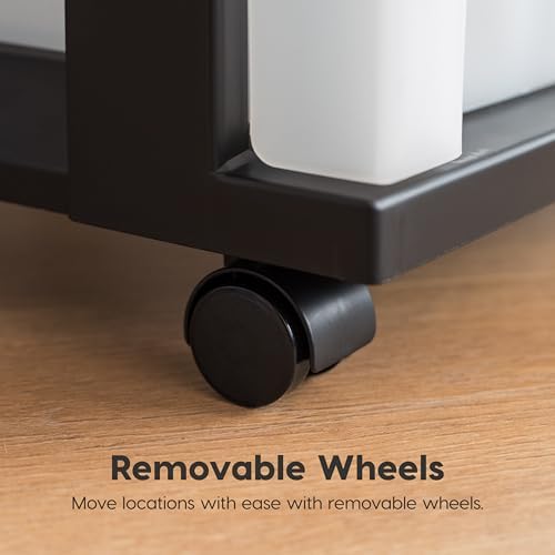 IRIS USA 7-Drawer Rolling Storage Cart, Black/Pearl - Image 5