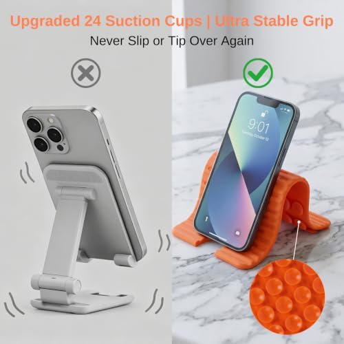 Airplane Phone Holder, Silicone Foldable Phone Stand for Desk and Travel - Image 4