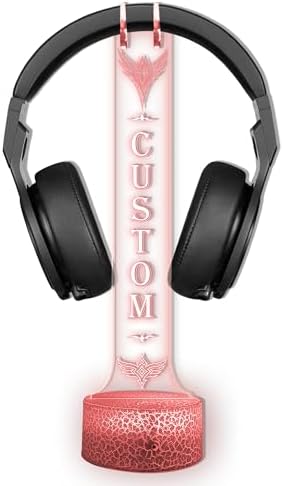 Custom LED Headphone Stand with Name, Light up Headphone Stand, Personalized Gaming Desk for Birthday, Gaming Headset Holder RGB with 16 Color Lights for Game Room Decor, Cool Gamer Gifts - Image 6