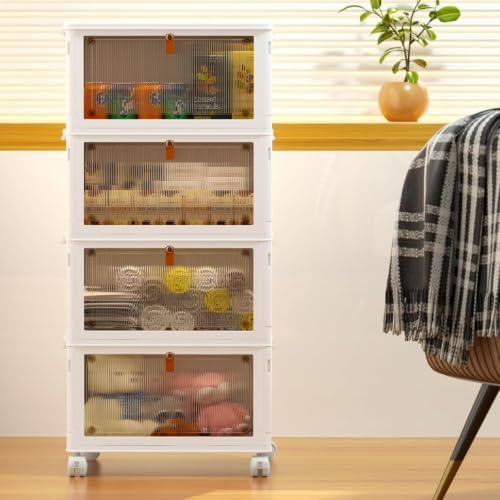 4 Tier Plastic Storage Bins with Lid 23.5QT, Stackable Storage Bins - Image 6