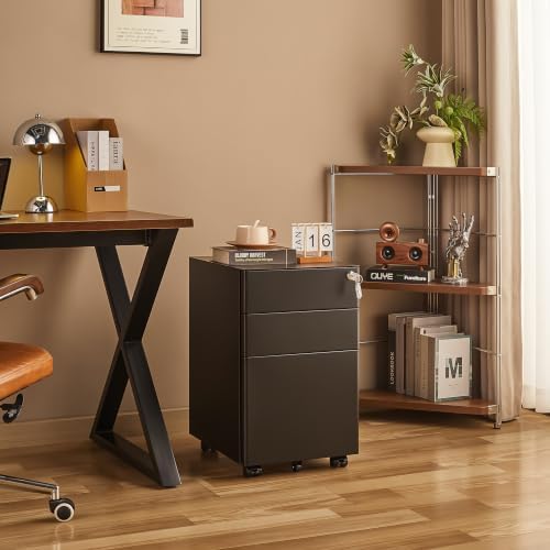 Fully Assembled 3 Drawer File Cabinets for Home Office - Image 2