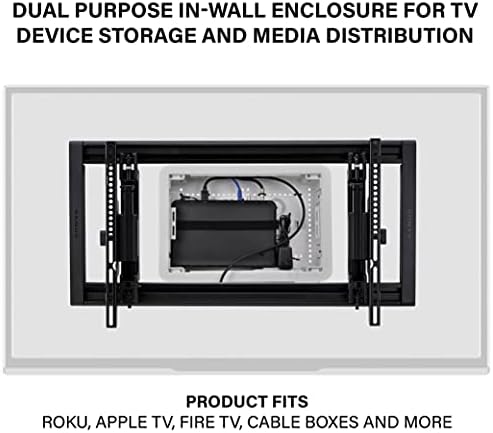 Legrand - OnQ Cable Management, In-Wall Media Box, Dual Purpose Structured Wiring Enclosure, TV Home Theater Recessed Storage Box, 9 Inch, white ENP0900-NA - Image 2