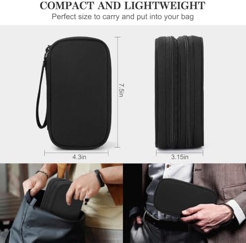 FYY Electronic Organizer, Travel Tech Pouch Bag, Cable Organizer Black - Image 2