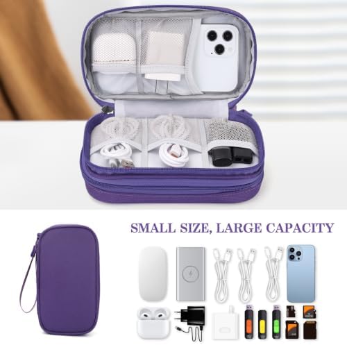 FYY Electronic Organizer, Travel Tech Pouch Bag, Cable Organizer Purple - Image 6