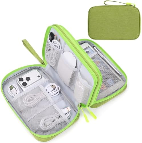 FYY Electronic Organizer, Travel Tech Pouch Bag, Large, Green by FYY