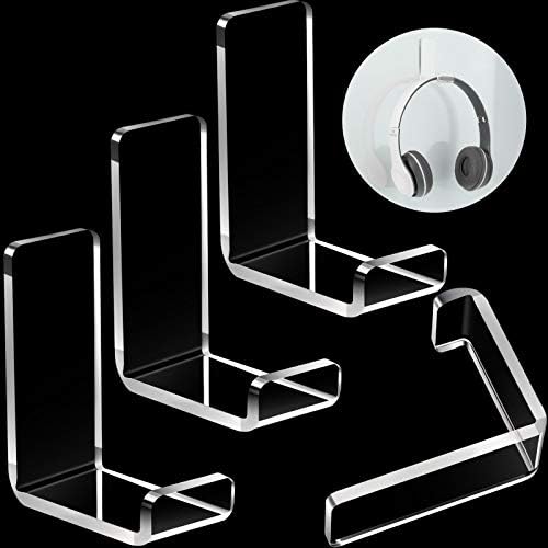 Weewooday 4 Pieces Headphone Hanger Headset Stand Holder, Clear by Weewooday