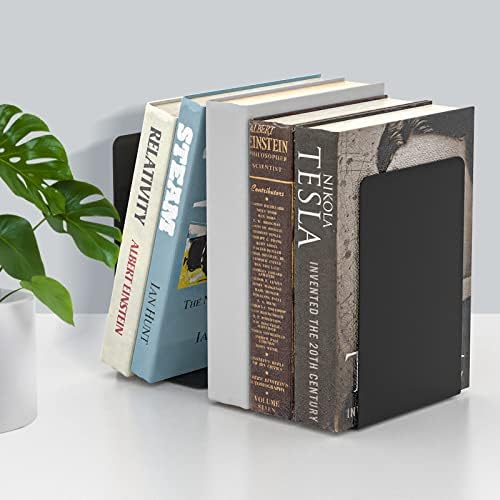 VFINE Book End 4 Pairs, Bookends for Shelves , Book Stopper for Heavy Books - Image 5