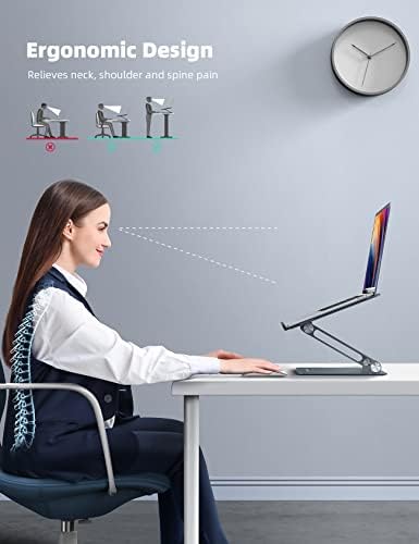 Lamicall Adjustable Laptop Stand for Desk for MacBook Air Pro HP 10-17.3'' - Image 2