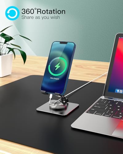 Adjustable Phone & Tablet Stand, Fits 4–9.7in Devices, Grey - Image 5