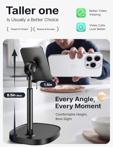 LISEN Cell Phone Stand Phone Holder for Desk, Work From Home Essentials Men - Image 4