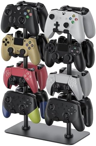 MANMUVIMO Controller Holder for 16 Xbox PS5 PS4 Gaming Controller, Video Game Controller Holder Headphone Stand for Desk, Gamer Gifts for Men, Gaming Room Accessories Maximum Organizer Rack by MANMUVIMO