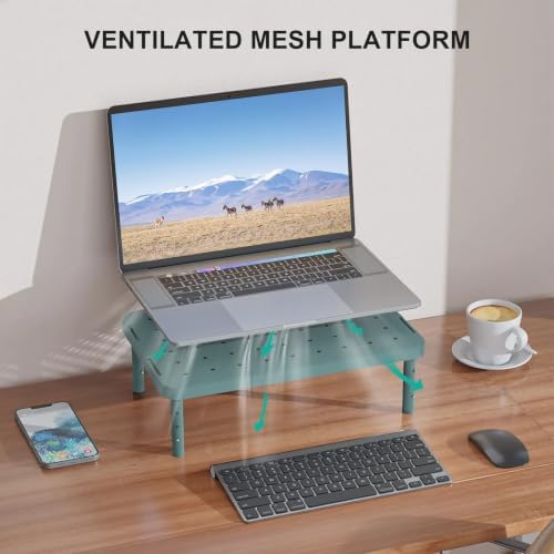 WALI Computer Monitor Stand for Desk, Adjustable Laptop Riser, up to 44 lbs - Image 4