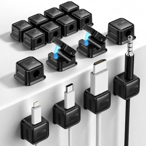 16 Pack Cord Organizer Magnetic Cable Clip Adhesive Wire Management 1s Lock by Costop