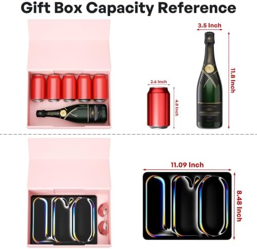 RYDDOY Pink Gift Box, 13.8x9.5x4.3'' Large Gift Boxes with Lids - Image 3