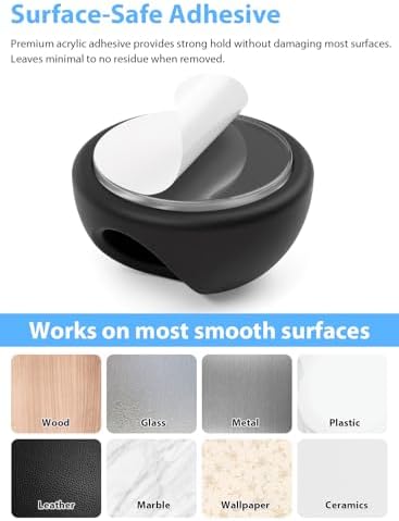 6pcs Cord Holder for Nightstand, Self-Adhesive Cable Clips - Image 4