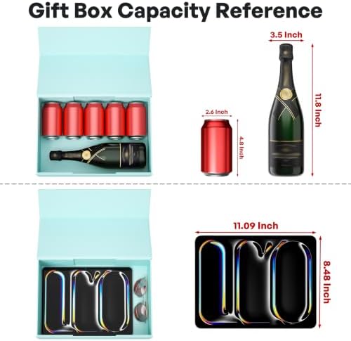 RYDDOY Turquoise Gift Box, 13.8x9.5x4.3'' Large Gift Boxes with Lids - Image 3