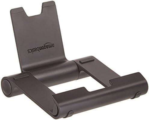Amazon Basics Multi-Angle Portable Foldable Stand for iPad Tablet, E-reader and Phone, Sturdy Hands-Free Viewing, Black - Image 6