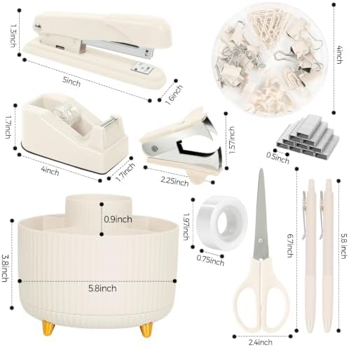 SKYDUE Desk Organizer Set with Rotating Pen Holder for Desk,Office Supplies - Image 4