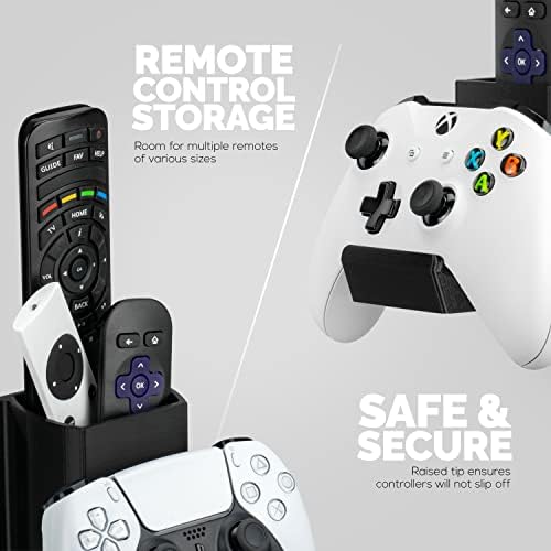 The Elephant - Game Controller & TV Remote Control Wall Mount Holder, Adhesive & Screw In, Universal Design for Xbox ONE PS5 PS4 PC Gamepads, Reduce Clutter, by Brainwavz - Image 6