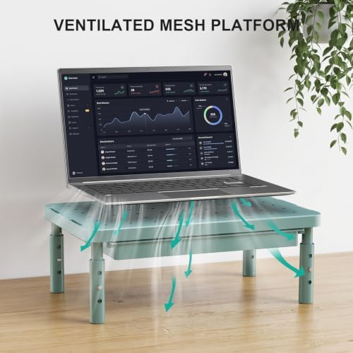 WALI 3 Height Adjustable Computer Monitor Stand with Storage, up to 44 lbs - Image 4