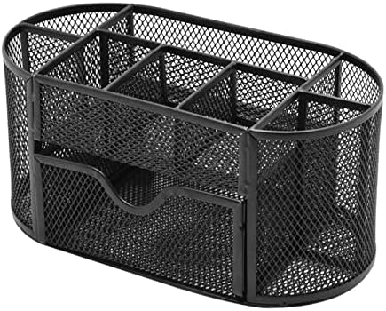 PAKASEPT Desk Organizers, Mesh Desk Organizer Caddy Supplies with Compartments, Makeup Marker Desktop Storage for Office School Home Supplies Teacher Students - Image 7