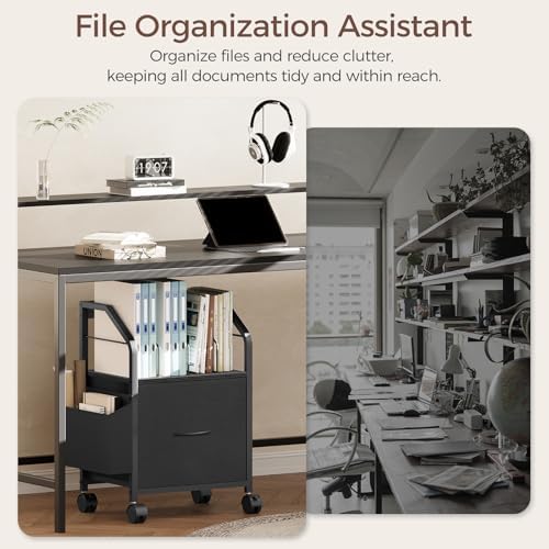 MAHANCRIS Small File Cabinet, Rolling Filing Cabinet for Under Desk - Image 6