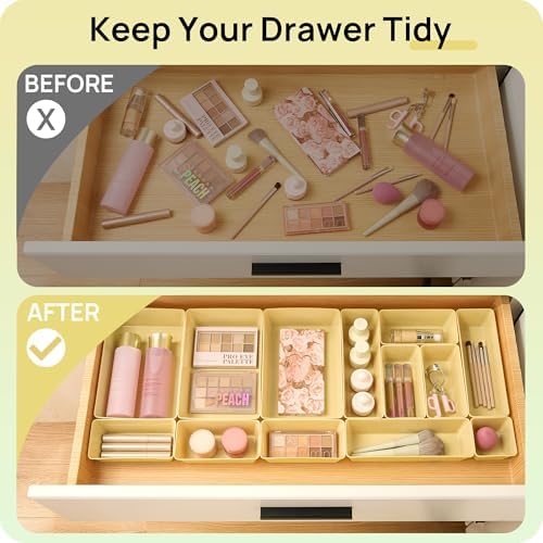 Vtopmart 25 Pack Plastic Drawer Organizers with Anti-slip Rubber Pads - Image 3