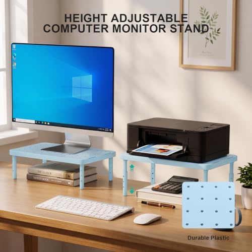 WALI Computer Monitor Stand for Desk, Adjustable Laptop Riser, up to 44 lbs - Image 3