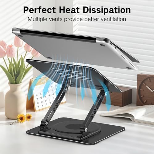 Adjustable Laptop Stand for Desk with 360 Rotating Base - Image 5