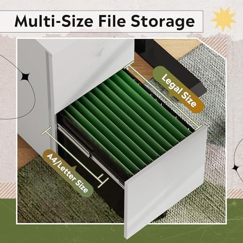 DEVAISE 3 Drawer Slim File Cabinet with Lock, Fully Assembled - Image 4