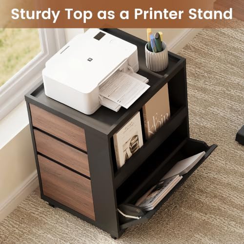 Mobile File Cabinet Under Desk with 3 Drawer, Office Storage Cabinet - Image 5