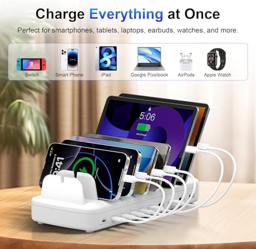 510W Charging Station for Multiple Devices, 10 Ports Fast Charger Organizer - Image 4