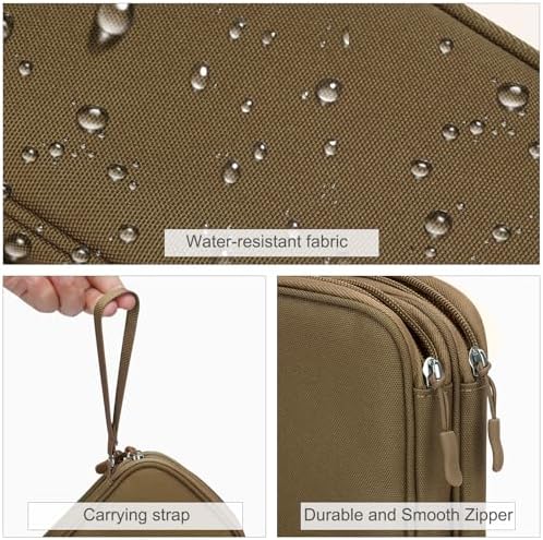 FYY Electronic Organizer, Travel Tech Pouch Bag, Medium, Brown - Image 4