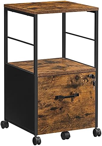 VASAGLE File Cabinet with Wheels, for A4, Letter Sized Documents by VASAGLEbySONGMICSHOME