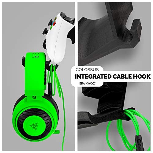 Colossus - Gamepad Controller & Headphone Hanger Holder - Designed for PS5, PS4, PS3, Xbox ONE, Dualshock, Switch, PC, Steelseries, Steam & More, Black by Brainwavz - Image 3