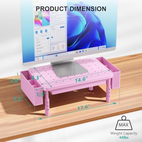 WALI Computer Monitor Stand with Storage and Pen Holder - Image 7