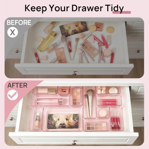 Vtopmart 25 Pack Plastic Drawer Organizers with Anti-slip Rubber Pads - Image 3