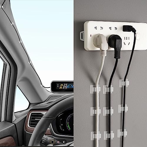 XHF 60PCS 3/4” Clear Adhesive Cable Wire Wall Light Clips, Cord Holder - Image 6