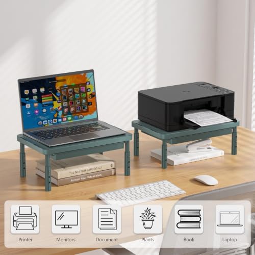 WALI 3 Height Adjustable Computer Monitor Stand with Storage, up to 44 lbs - Image 2